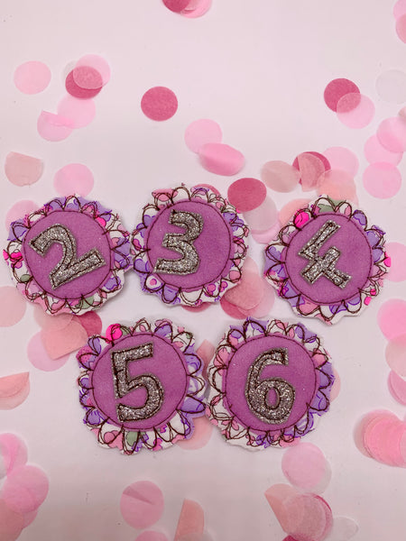 Pink Birthday Crown with Changeable Numbers