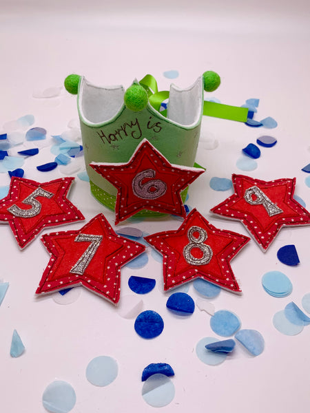 Mint Green Birthday Crown with Changeable Numbers