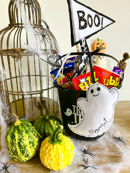 Personalised Halloween Basket Tag