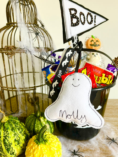 Personalised Halloween Basket Tag