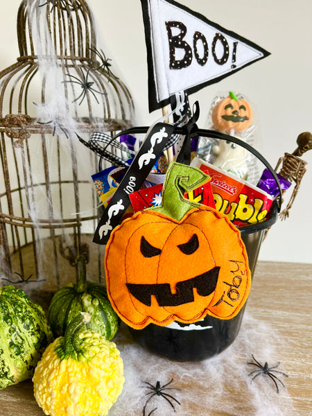 Personalised Halloween Basket Tag
