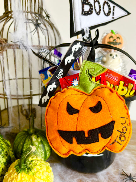 Personalised Halloween Basket Tag