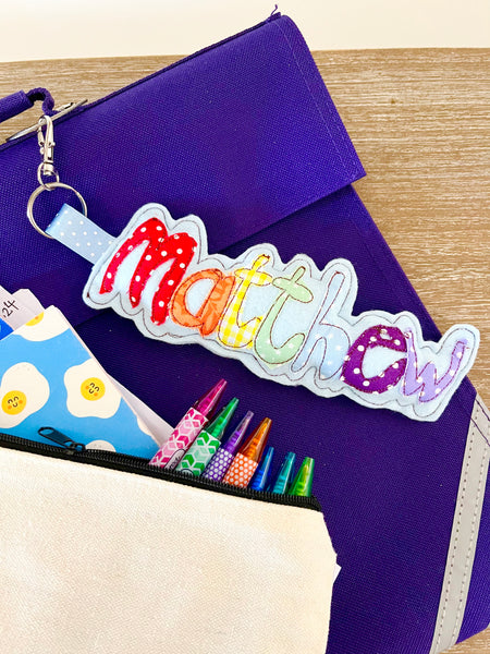 Name School Book Bag Tag