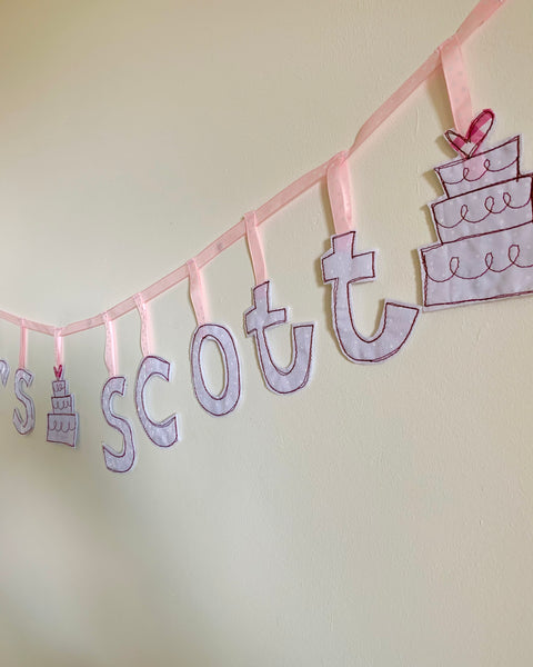 Mr & Mrs ..... personalised wedding bunting