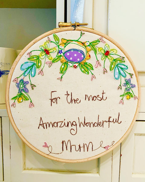 Mum Embroidery Hoop