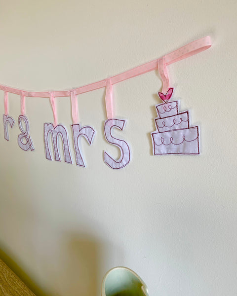 Mr & Mrs Wedding Bunting