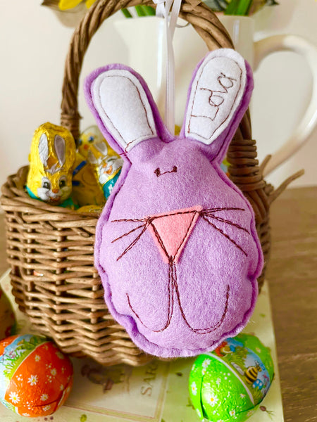 Easter Bunny Decoration (with bunny tail pocket)