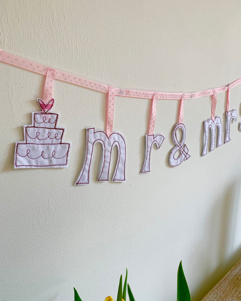 Mr & Mrs Wedding Bunting