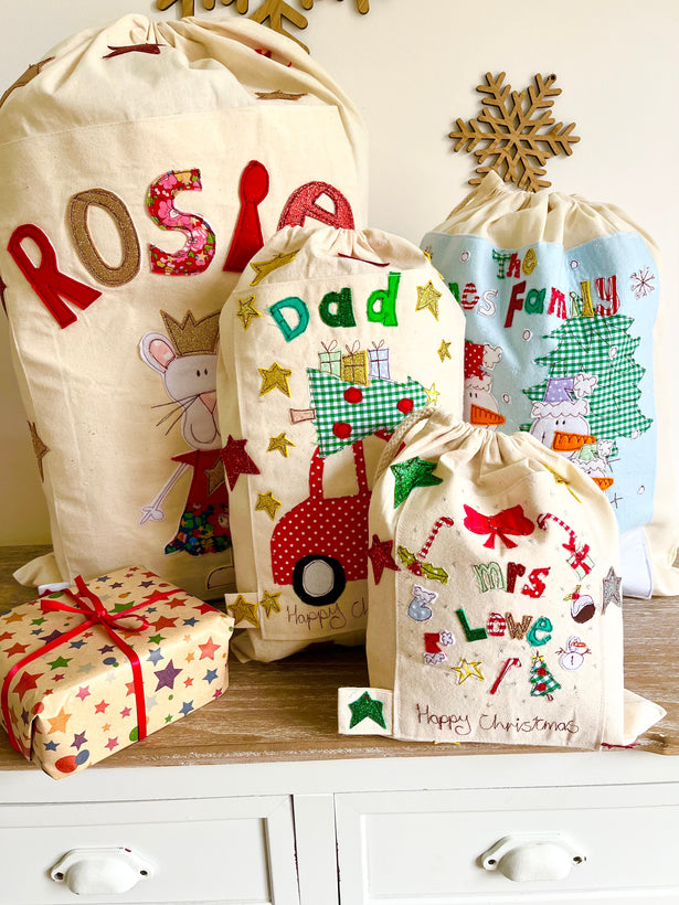 Beautiful Santa Sacks, Stockings and Advent Calendars