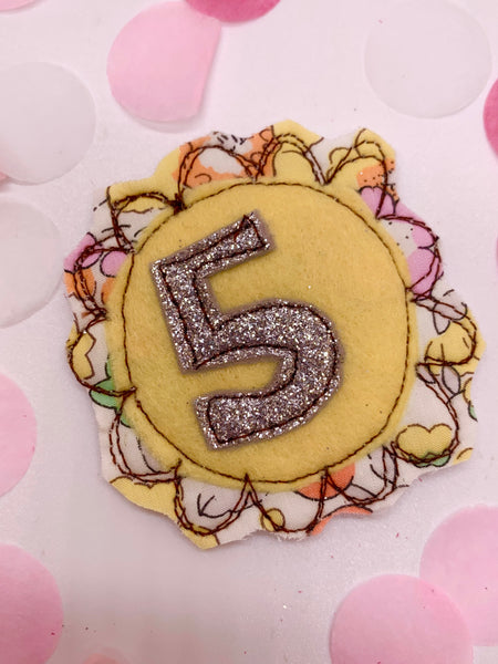 Lemon Birthday Crown with Changeable Numbers