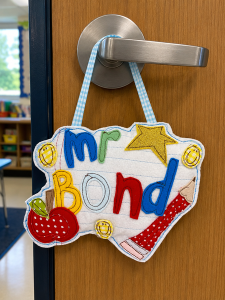 Personalised Teacher Classroom Door Name