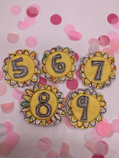 White Girly Birthday Crown with Changeable Numbers