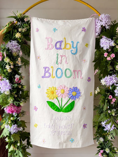 'Baby in Bloom' Baby Shower Banner