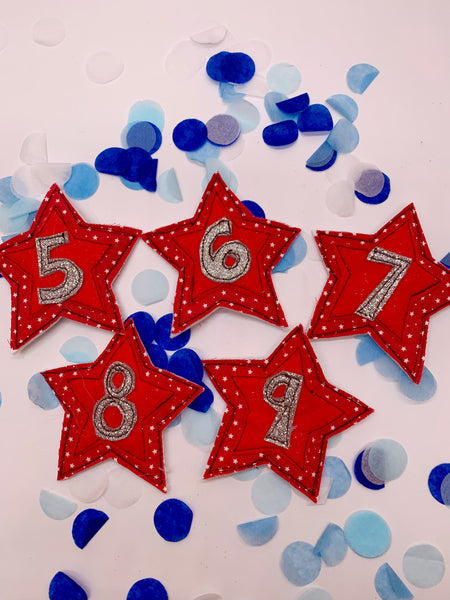 Red Birthday Crown with Changeable Numbers