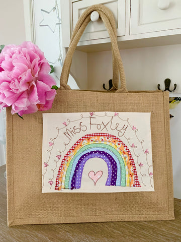 Rainbow Personalised Teacher Bag
