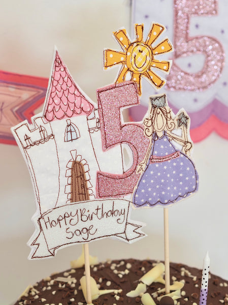 Princess and Castle Cake topper