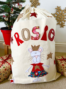 Christmas Mouse Santa Sack