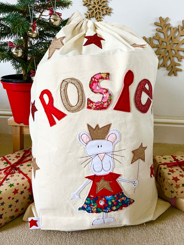 Christmas Mouse Santa Sack