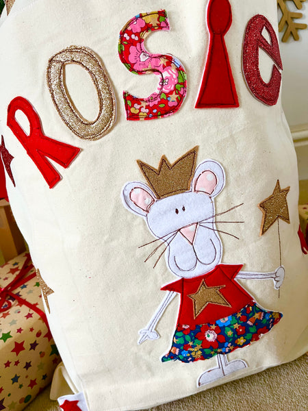 Christmas Mouse Santa Sack