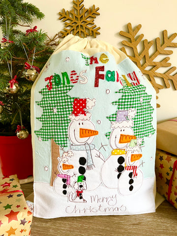 Snowman Santa Sack