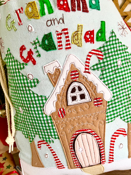 Gingerbread House Santa Sack