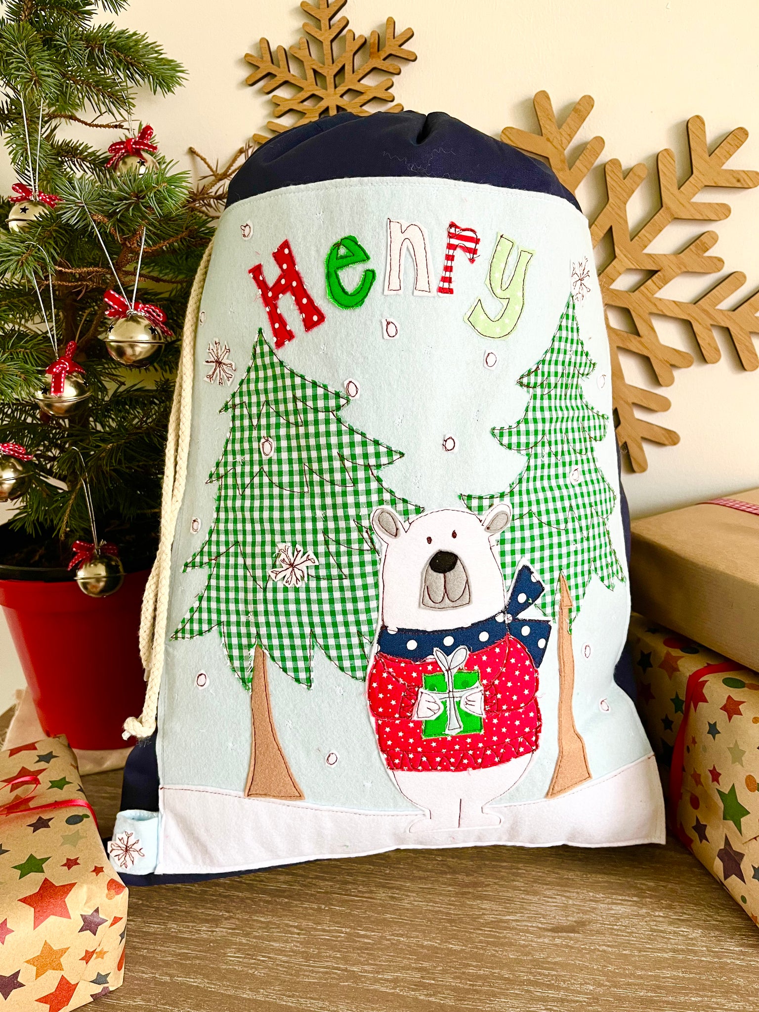 Polar Bear Santa Sack