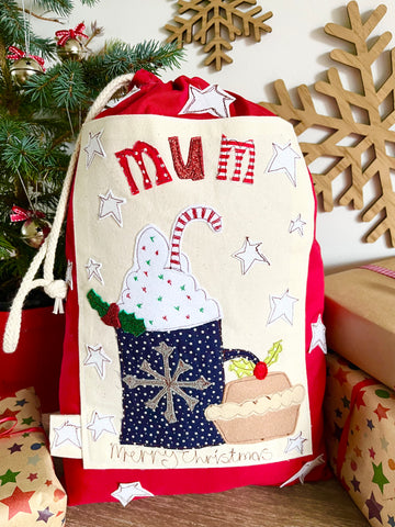Hot Chocolate and Mince Pie Santa Sack
