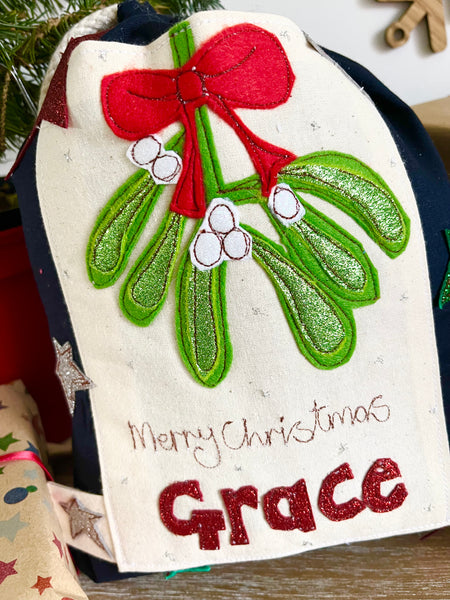 Mistletoe Santa Sack