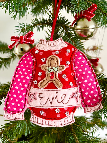 Gingerbread Man Christmas Jumper Decoration