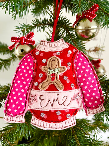 Gingerbread Man Christmas Jumper Decoration