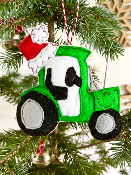 Christmas Tractor Decoration