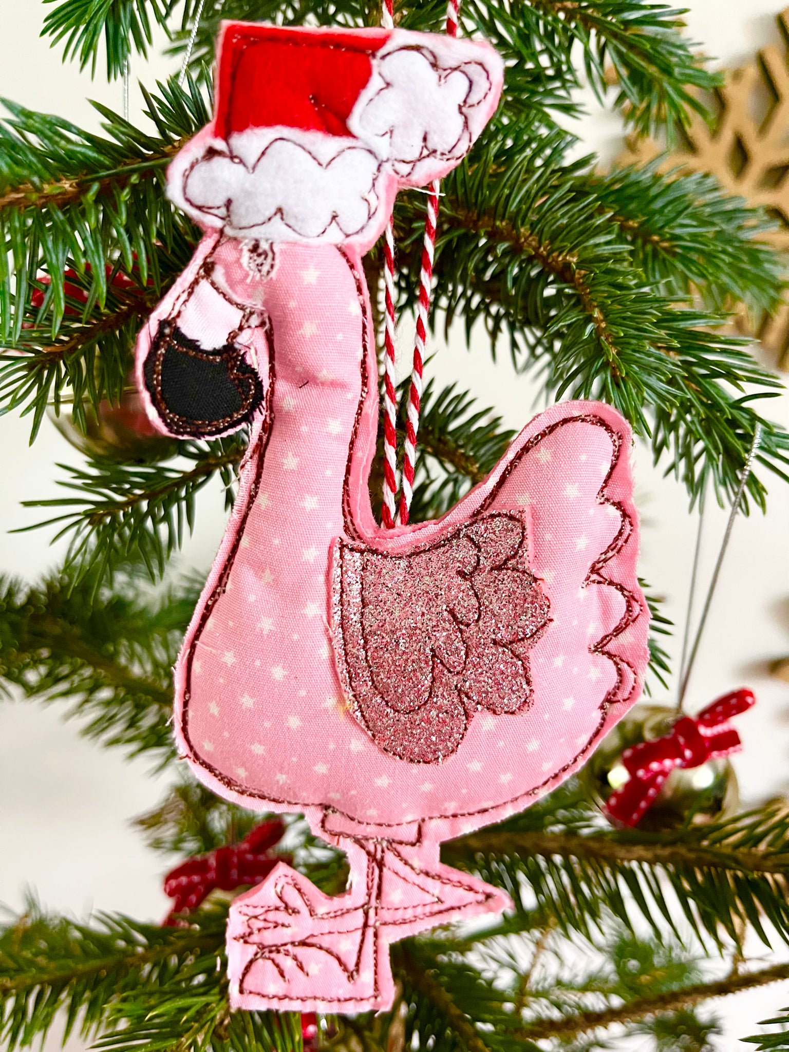 Christmas Flamingo Decoration