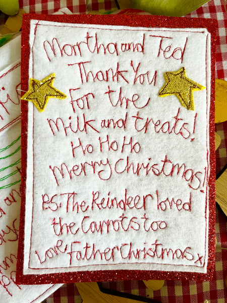 'Thank you for the Treats' Letter and Envelope