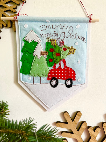 I'm Drivng Home For Christmas Banner