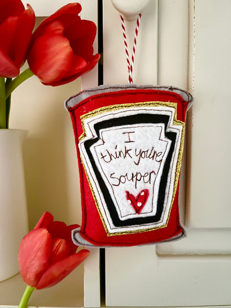 I Think You're Souper, tin of soup