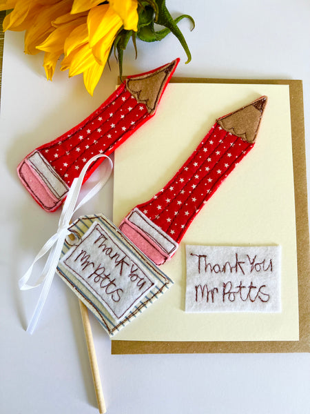 Teacher Plant Pot Topper with Gift tag and Card