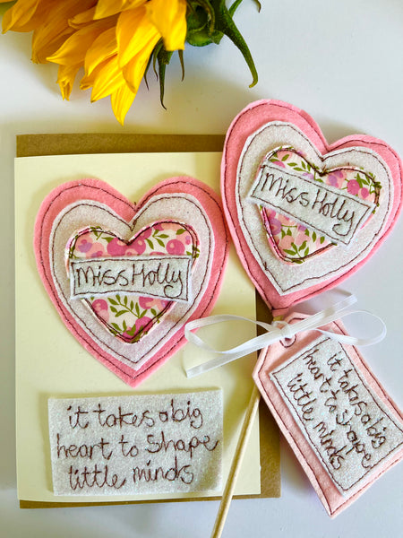 Teacher Plant Pot Topper with Gift tag and Card
