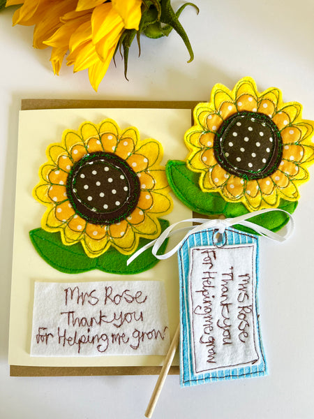 Teacher Plant Pot Topper with Gift tag and Card