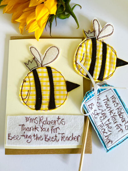 Teacher Plant Pot Topper with Gift tag and Card