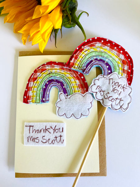 Teacher Plant Pot Topper with Gift tag and Card