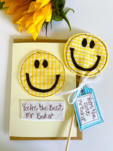 Teacher Plant Pot Topper with Gift tag and Card