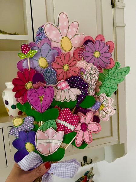 Bunch of Pink and Lilac Flowers
