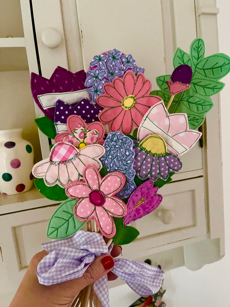 Bunch of Pink and Lilac Flowers