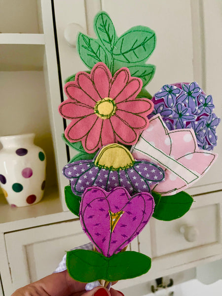 Bunch of Pink and Lilac Flowers