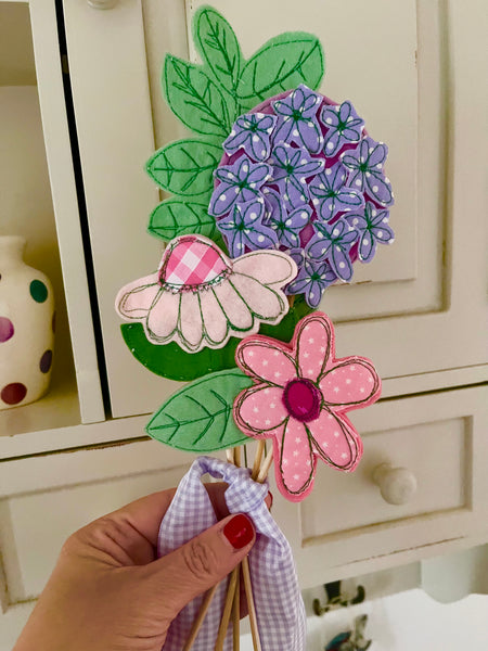 Bunch of Pink and Lilac Flowers