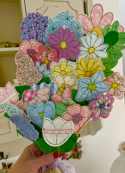 Bunch of Pastel Coloured Flowers