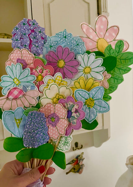 Bunch of Pastel Coloured Flowers