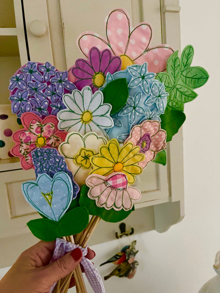 Bunch of Pastel Coloured Flowers