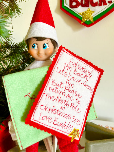 Elf Letter and Envelope