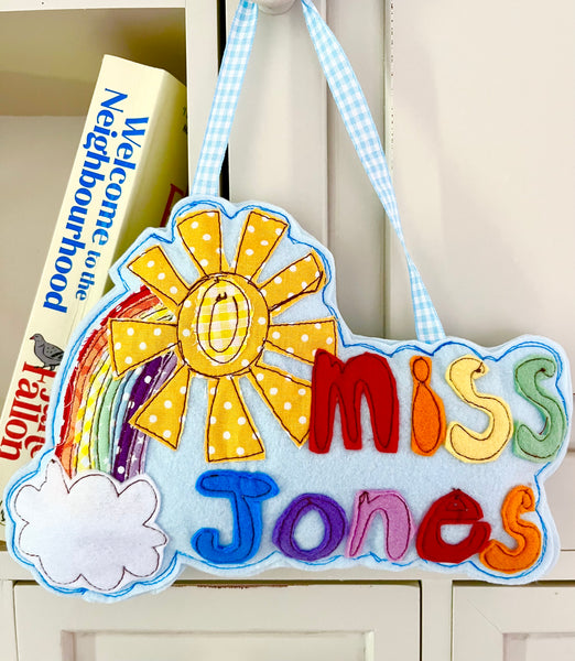 Personalised Teacher Classroom Door Name